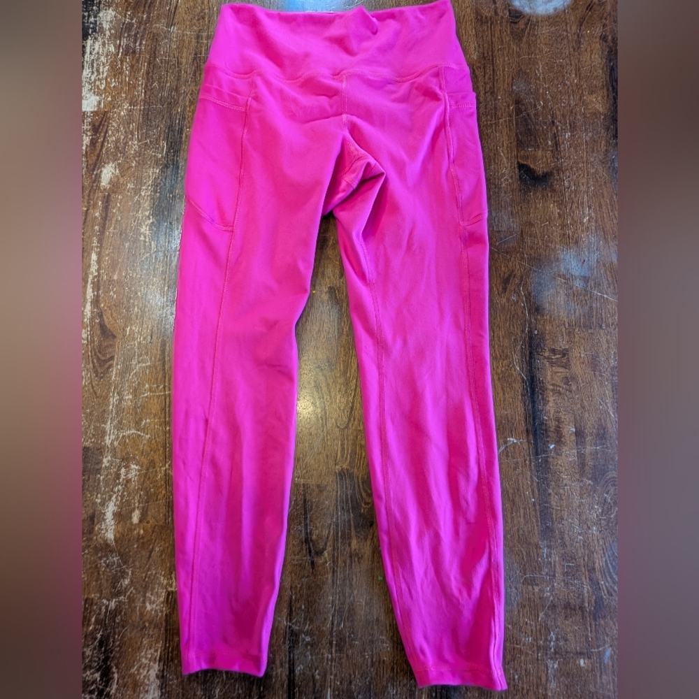 Gilly Hicks Abercrombie Hollister Pink Leggings W Pockets Women's Large Used
